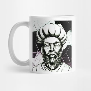 Ibn al Nafis Black and White Portrait | Ibn al Nafis Artwork 3 Mug